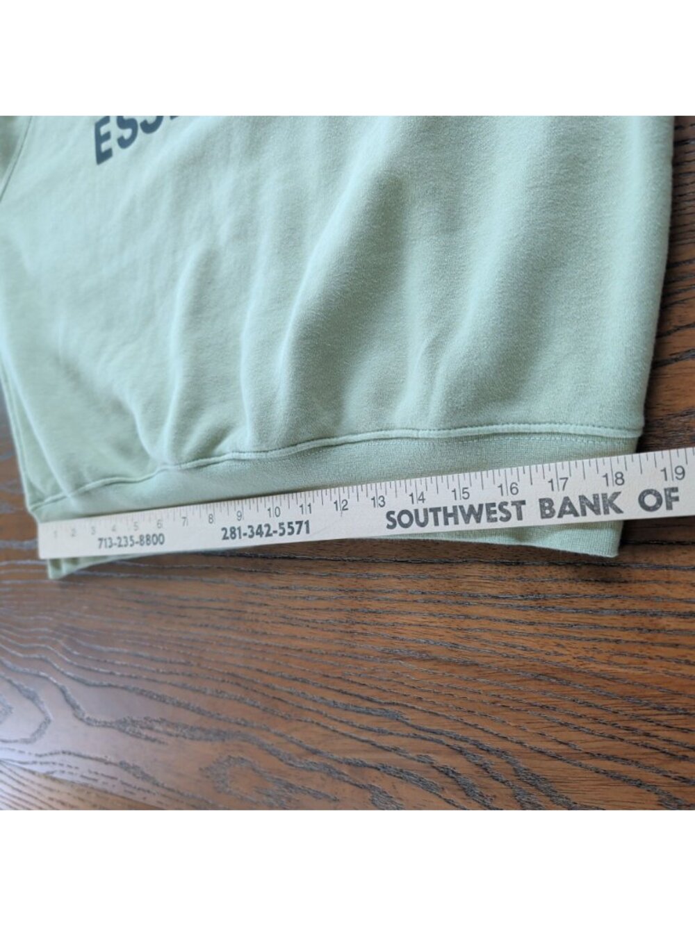 Fear of God Essentials Sweatshirt Mens S Sage Green Logo Crewneck Fleece - Picture 12 of 16